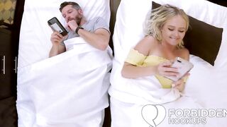 Babe blonde fucks her turned on step-brother