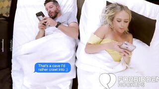 Babe blonde fucks her turned on step-brother