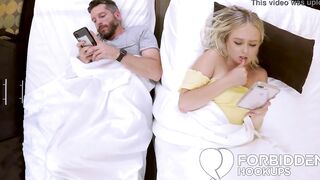 Babe blonde fucks her turned on step-brother