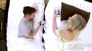 Babe blonde fucks her turned on step-brother