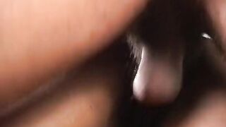 Long dick bro gets blown off by ebony whore before fucking