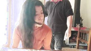 Professor Fucks College Schoolgirl with Long Booty and Natural Boobs
