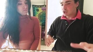 Professor Fucks College Schoolgirl with Long Booty and Natural Boobs