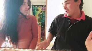 Professor Fucks College Schoolgirl with Long Booty and Natural Boobs
