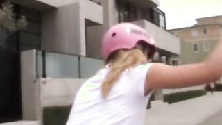 Adorable blonde teenie enjoying solo satisfaction