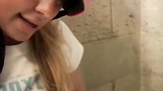Adorable blonde teenie enjoying solo satisfaction