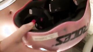 Adorable blonde teenie enjoying solo satisfaction