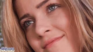 Irresistible barely legal blows grandpa outside and she swallows it all