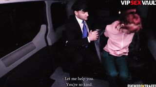 VIP SEX VAULT - Petite Ginger Vagina Drilled Inside The Vehicle