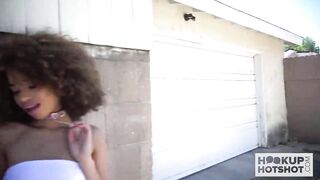 Adorable thin Bombshell Cece Lion gets her vagina pounded out by online date