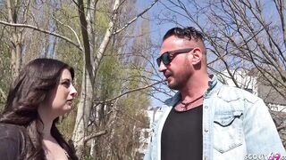 GERMAN SCOUT - Chubby 18 Year Old Elisa Cheat bf and Street Casting