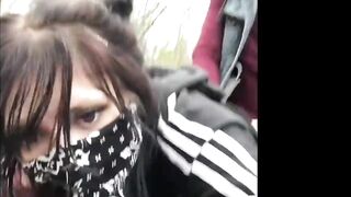 Masked Screwed Dildo Gets Screwed Inside Outside During Quarantine