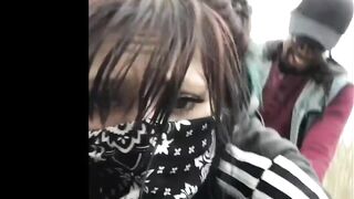 Masked Screwed Dildo Gets Screwed Inside Outside During Quarantine