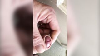 Caught her masturbating inside the bath-tub