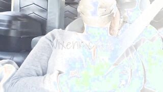 Risky Outdoors Masturbation into the Taxi – Non-Tinted