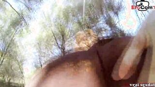 French 18 yo next door try porn into forest
