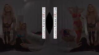 Sexual America - Sarah Jessie Takes her Hottie friends Caitlin Bell and Victoria Lobov to the infamous Dressing Room to try out some panties and share your thick penis