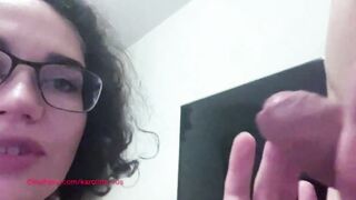 Bae Bitch gets boned inside the mouth and booty with a big cock and makes her lick her twat! (behind the scenes)