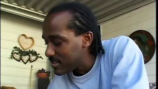 Sexual blonde beauty liking being dropped with ebony anchor