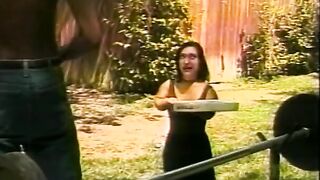 Midget chick into pantyhose gets hardcore plowed by the pool