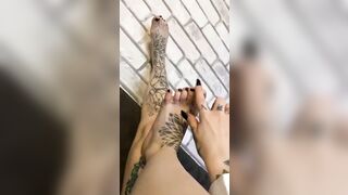 Legs want to crumple the cock