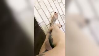 Legs want to crumple the cock