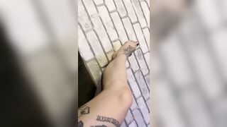 Legs want to crumple the cock