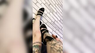 Legs want to crumple the cock