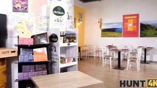 HUNT4K. Cafe worker desperately watches how his future ex-wife gets banged!