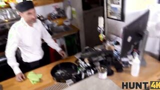 HUNT4K. Cafe worker desperately watches how his future ex-wife gets banged!