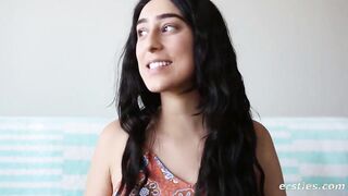 Adorable Beauty Fists a Beauty Dark Haired