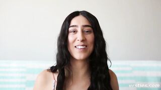 Adorable Beauty Fists a Beauty Dark Haired