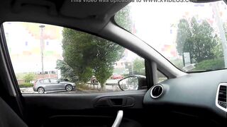 OMG so risky! Having Fun with my vagina to orgasm inside shopping moll vehicle parking. People passing by.