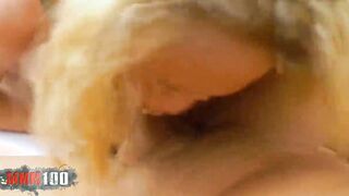 Petite blonde whore with very tiny boobs rough banged