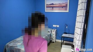Caught by roommate blowing a african penis at her bedroom!!