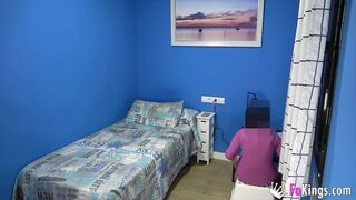 Caught by roommate blowing a african penis at her bedroom!!