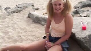 Little Summer gets erotic and starts finger fuck
