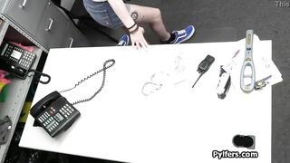Office oral 3some with mom and teenagers