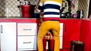 I banged my maid after hot tub. Into kitchen