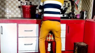 I banged my maid after hot tub. Into kitchen