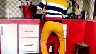 I banged my maid after hot tub. Into kitchen