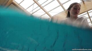 Huge titties ginger Lola underwater naked