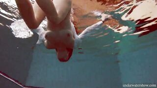 Huge titties ginger Lola underwater naked