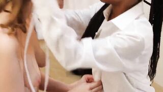 Dyke Ela Darling fucks her bride with a fake-dick