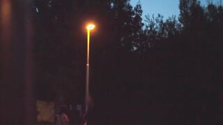 Publicly pulled beauty cockriding inside van during naughty session