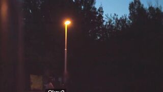 Publicly pulled beauty cockriding inside van during naughty session
