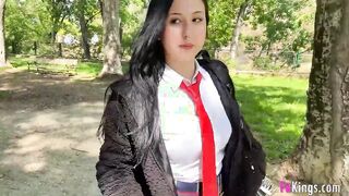 Young Goddess makes her porn debut with a long penis after leaving her bf