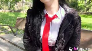 Young Goddess makes her porn debut with a long penis after leaving her bf