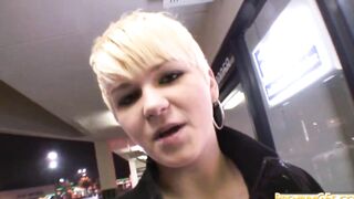 pov blonde whore claudia downs eats penis