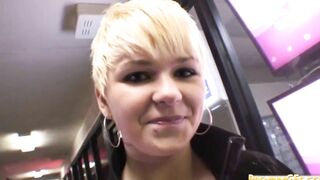 pov blonde whore claudia downs eats penis